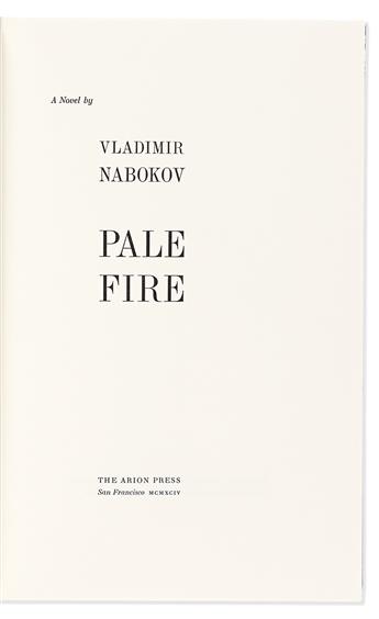 Nabokov, Vladimir (1899-1977) Pale Fire, Limited Edition.